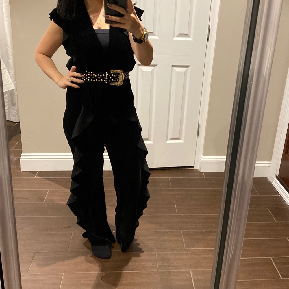 Zara velvet jumpsuit